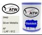 Preview: Jeep, Silver Metallic, AF / LAF / 612: 500ml Lackdose, von ATW Autoteile West.